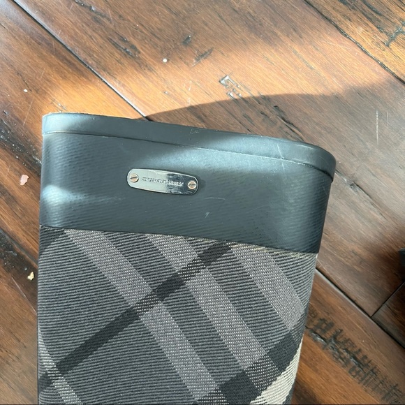 SOLD - Burberry Clemence Rain Boots Black & Grey 38 - Picture 7 of 15